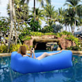 Miniatyrbillede 4 af 5: Vandtæt luft sofa med behagelige puder, bærbar oppustelig sofa, luft sofa, til camping, ferier, vandreture, swimmingpool og strandfester，2