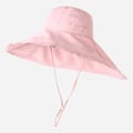Miniatyrbild 1 av 3: Dam solhatt UPF 50 bred brätte hinkhatt UV-skydd sommar strand solhatt hopfällbar utomhus vandring trädgårdsarbete hatt justerbar rosa