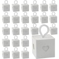 Miniatyrbild 1 av 5: 50 st kartong presentförpackning, bröllopsfest presentask, bröllops godis presentask, presentförpackning förpackning, liten kraft tom presentask för