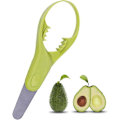 Miniatyrbillede 3 af 3: Avocado-skærer, 3 i 1 Avocado-værktøjer Avocado-skærer i rustfrit stål Sikkerhedsblad til avocado og multifunktionel frugtskærer, Tra