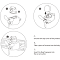 Pikkukuva 3 / 5: Anime-karhupilottiauton raikastin, auton diffuusorin tuuletuskiinnike, aromaterapiadiffuusori, tuoksuklipsi ilmanpoistoauton aromidiffuusori, aromaterapian sisustus O