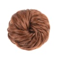 Miniatyrbild 1 av 5: Brunhåriga stora hårdelar lockiga vågiga scrunchie naturligt hår falsk elastisk bulle för kvinnor flicka