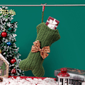 Miniatyrbilde 4 av 5: Julestrømper, 3 julestrømper, store strikkede julestrømper
