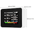 Miniatyrbilde 2 av 5: Tuya WiFi Luftkvalitetsmåler 13-i-1 Innendørs luftkvalitetsmonitor detekterer Co₂ HCHO TVOC PM2.5 PM1.0 PM10 Fuktighet og Temperatur Temperaturalarm MIDIE