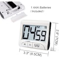 Miniatyrbillede 3 af 5: Stort display køkkenur - Digitalt ur Magnetisk bagside Høj alarmledning Nedtælling 78*70*25mm