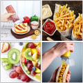 Miniatyrbilde 4 av 5: Etterfyllbar krydderbeholder med 5 hull og lokk (6 unser) krydderflaskedispenser Multihull kryddersprøyteflaske for ketchup majones must