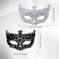 Miniatyrbilde 2 av 5: 2 stk. maske for maskeradeball, svart filigran og sølv filigran fest fancy julemaske masker for maskeradeball