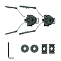 Miniatyrbillede 3 af 3: Hjelm Rail Hurtig Adapter Hanger Beslag Militær Headset Udendørs Skydning (Grøn)