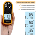 Miniatyrbild 5 av 5: Bärbar anemometer Högprecisions digital anemometer (± 5%) med LCD-bakgrundsbelysning, bärbar anemometer för utomhusbruk, HAVC, drönare