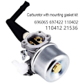 Miniatyrbillede 1 af 5: Karburator til & Stratton 696065 697422 110402 110412 215369 reservedelskarburator til motorcykelmotor.