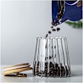 Miniatyrbilde 3 av 5: Glass Kaffe Nøtter Lufttett Oppbevaringsboks Petal Dekorativ Beholder med Bambuslokk Lettgrep Metallhåndtak 700ml (23oz)