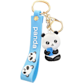 Pikkukuva 1 / 5: (Sininen) Söpö sarjakuva Panda avaimenperä-Panda avaimenperä-Tyttölahja-PVC riipus Uros-Auton avaimenperä