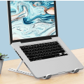 Miniatyrbillede 3 af 5: Bærbar computer stand, skrivebords stander til bærbar computer, 10-trins højdejustering (hvid)