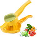 Miniatyrbillede 1 af 5: Manuel citronpresser (gul), håndholdt citronpresser, limejuiceekstraktor, frugtpresser til lime, grapefrugt, appelsin, citron, mere effektiv presser