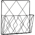 Miniatyrbild 1 av 5: Multifunktionell vägghållare i metall för förvaring av tidskrifter eller tidningar (svart)