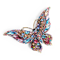 Pikkukuva 4 / 4: Kristalli Rhinestone Perhonen Rintaneula Elegantti Rintaneula Mekko Asusteet Korut Lahja Naisille Tytöille (Sininen)