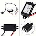 Miniatyrbild 3 av 5: DC-DC Nedstegs Adapter 12V/24V till USB 5V 3A Omvandlare Vattentäta Kabelomvandlare