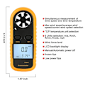 Miniatyrbild 3 av 5: Mini digital anemometer vindhastighetsmätare med skyddande skal för mätning av vindhastighet temperatur och max/min/ström, mini anemometer för Sai