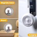 Miniatyrbillede 5 af 5: Cutton natlampe med støtte, genopladelig, variabel intensitet, bærbar hvid væglampe til soveværelse, korridor, trapper