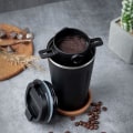 Miniatyrbillede 4 af 5: Hvidt, genanvendeligt kaffefilter i rustfrit stål uden papir til manuel, permanent kaffebrygning, bærbart, højpræcisions 304 rustfrit stål