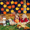 Miniatyrbilde 3 av 5: Høstdekorasjoner Klasseromshøstvirvler - Høstinnredning Thanksgiving-virvler Høstfestdekorasjoner Høstpynt Hengende fra taket