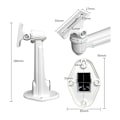 Miniatyrbilde 4 av 4: 1 stk. mini veggprojektorfeste, lengde 16-20 cm i aluminium, egnet for videoovervåking/kamera/projektor/webkamera - 360° rotasjon (hvit)
