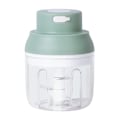 Miniatyrbillede 1 af 5: Grøn elektrisk hvidløgspresser Mini Crusher Holdbar Heavy Duty Cordless Chopper Mini Elektrisk Chopper Grøntsager Frugt Hvidløg Blendere