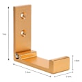 Miniatyrbillede 3 af 3: 2 stk. bøjle håndklæde kroge tøj håndklæde frakke rack væg dør tøj bøjler aluminium legering foldning kroge（sølv）