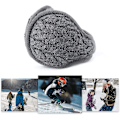 Miniatyrbild 5 av 5: Unisex Varm Stickade Öronmuffar Kasmirs Vinter Utomhus Päls Öronvärmare (rutig svart)