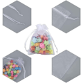 Miniatyrbillede 5 af 5: 100 stk. Hvide Poser, 7 x 9 cm, Organza Gaveposer, Smykkeposer, Lavendelposer, Bryllupsgave