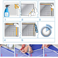 Miniatyrbillede 5 af 5: Myggenet til vinduer, 3 stk. myggenet rulle insektmyg, beskyttende net mesh vindue gardin standard skærm til vindue 150 X 200cm hvid