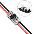 Miniatyrbillede 2 af 3: 10x 2-polet LED-stik 10mm Snap On monteringsskinne elektrisk ledningsklemme hurtig lyslampe køkken hjemmemøbler badeværelse