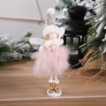 Miniatyrbillede 2 af 4: 1 stk. Fjerklædt engel Børneindretning Juleindretning Trævedhæng Feriepynt Juleophæng Julevedhæng Julepynt Juledukke Jul
