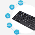 Miniatyrbild 5 av 5: Bluetooth-tangentbord, trådlöst tangentbord av hög kvalitet, lätt att använda, trådlöst tangentbord för PC, bärbar dator