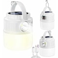 Pikkukuva 1 / 5: 1 LED Aurinkoleirivalaisin, USB Ladattava, Neljä Tilaa, Kannettava Vedenpitävä Muotoilu, Uusi Monitoiminen Ulkokäyttöön Tarkoitettu Kaksois-LED-valo Retkeilyyn ja Hätätilanteisiin