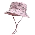 Miniatyrbilde 1 av 5: SEYUFN Kirsebærblomst Pudder Bob Solhatt Baby Boy Bred Bremskjermhatt Baby Jente Justerbar Bomullhatt UV Beskyttelse Sommerhatt for Barn