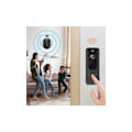 Miniatyrbillede 3 af 5: Video video Hjemmelavet Kamera WiFi Intelligent Interfektion Fjernovervågning Humanoid Genkendelse High Definition High Definition Video Dørklokke/Blac