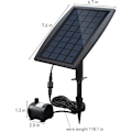 Pikkukuva 1 / 3: Harjaton aurinkovesipumppu lammikkoon, aurinkosuihkulähteeseen, vesipumppu aurinkopaneelilla 9V 2.5W 200L/H.