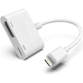 Pikkukuva 1 / 5: Lightning Digital AV -sovitin iPhonelle ja iPadille Apple MFi -sertifioidulle televisiolle: HDMi iPhone Lightning - HDMI TV AV -sovitin Plug and Play -kaapeli iPho