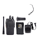 Pikkukuva 2 / 5: 1500mAh erittäin pitkä valmiusaika Walkie-Talkie EU-standardi musta 2 kpl