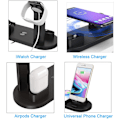 Pikkukuva 2 / 4: Langaton laturi, 4 in 1 langaton lataustelakka Apple Watchille ja Airpodeille, latausasema useille laitteille