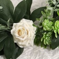 Miniatyrbild 2 av 5: Vår sommar dörrkrans, konstgjord dörrkrans gröna bladkrans, kransar för ytterdörr, dekorerad krans hängande krans konstgjord blomma ros