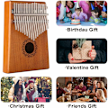 Miniatyrbillede 4 af 5: Kalimba Tommelfingerklaver 17 Tangenter Tommelfingerklaver, Tommelfingerklaver Kalimba Instrument Bærbart Fingerklaver Til Børn Voksne Begyndere, Ideel Fødselsdagsgave, Val