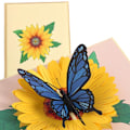 Miniatyrbilde 1 av 5: 3D Pop Up Gratulasjonskort, Pop Up Kort 3D Gratulasjonskort Sommerfugl Bursdagskort Egnet for Gradueringsdag Bryllupsdag Alle Anledninger 15×20 cm