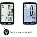 Miniatyrbillede 3 af 5: Cykelcomputer Trådløs Kilometertæller med LCD-display Regnfast Kørehastighedsmåler Temperaturmåling Stoppur Vandtæt, 3.15X2.1X0.73 I