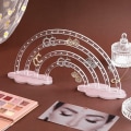 Miniatyrbild 3 av 4: Akryl örhänge smyckesställ regnbåge moln örhänge displayställ