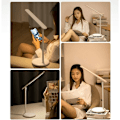 Miniatyrbilde 4 av 5: Uendelig gradering skrivebordslampe for smarthus, sammenleggbar leselampe for studenthjem, oppladbar, for beskyttelse av hvite studenters øyne