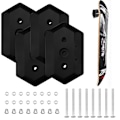 Miniatyrbillede 1 af 4: 4 stk. Skateboard vægbeslag Skateboard display Hanger Skateboard Hanger Hook Vertikal og horisontal til Skateboard Deck Display Opbevaring sort