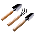 Miniatyrbilde 1 av 4: Mini hagearbeid tredelt hage liten spade graving jord hagearbeid planting blomst og grønnsak verktøysett forsyninger