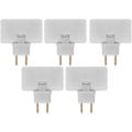 Miniatyrbillede 1 af 5: 5 stk. flad stikkontakt trådløs stikkontakt 180 graders rotation 1 til 3 EU stikkontakt adapter 110-250V til placering bag møbler.